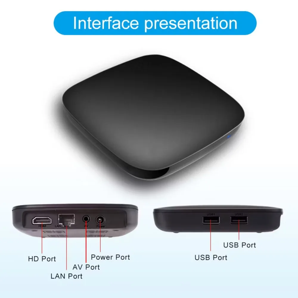 Smart TV BOX ios Support IPTV IB Smarters Pro FHD Android 13 Dual WIFI 1080P FHD BT5.0