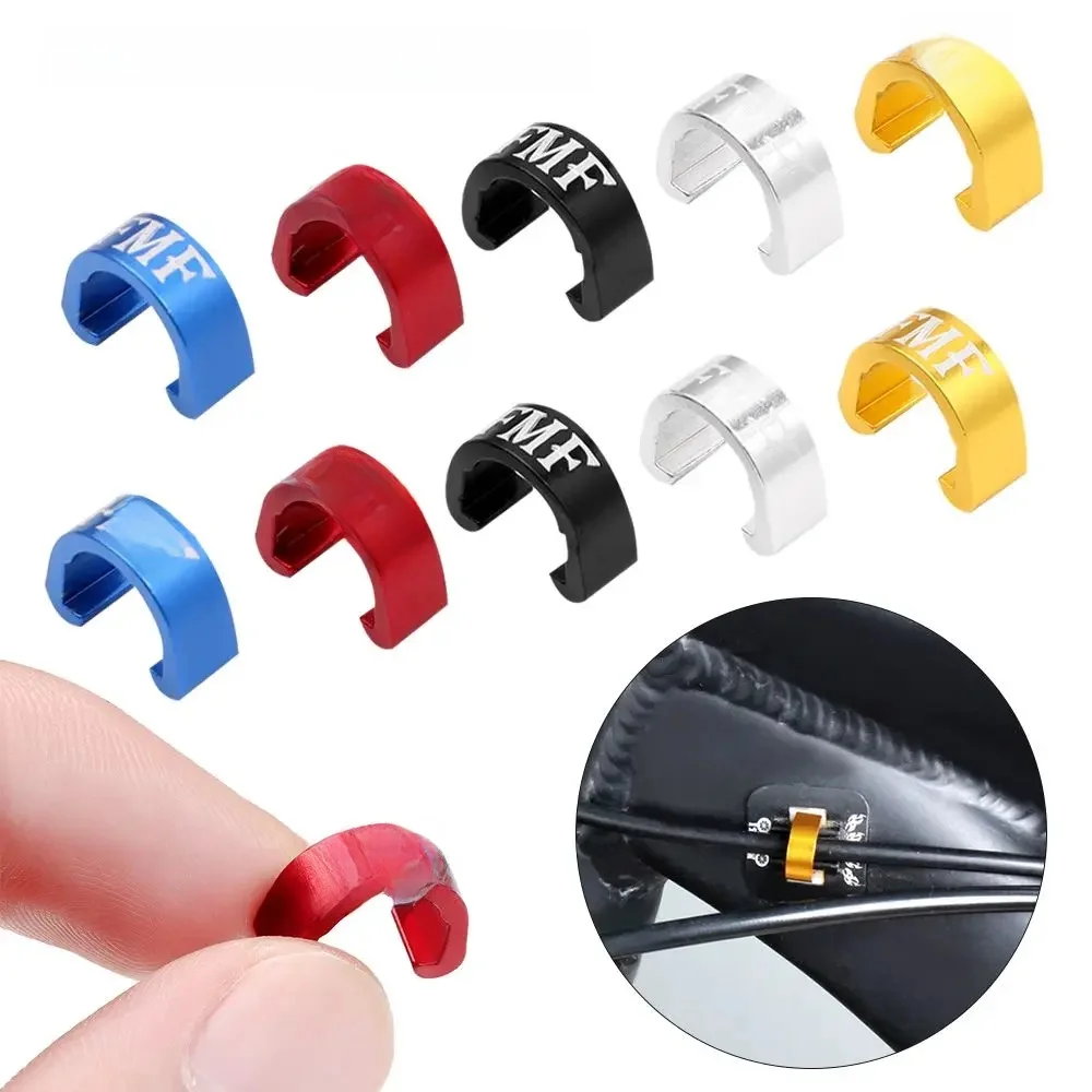 AliExpress 5PCS Bicyle Brake Cable Buckles C-shaped Clips MTB Road Bike Derailleur Line Case Aluminum Alloy C-buckle Clasps Cycling Parts