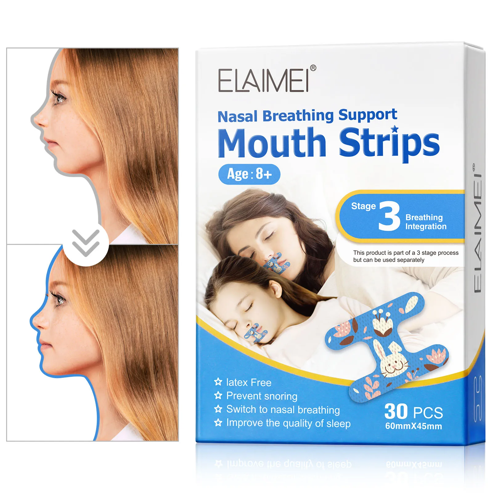 Nasal Breathing Sleep Strips Promote Nose Breathing Relieves Dryness of Mouth and Throat Correct Children Sleep Breathing Habits