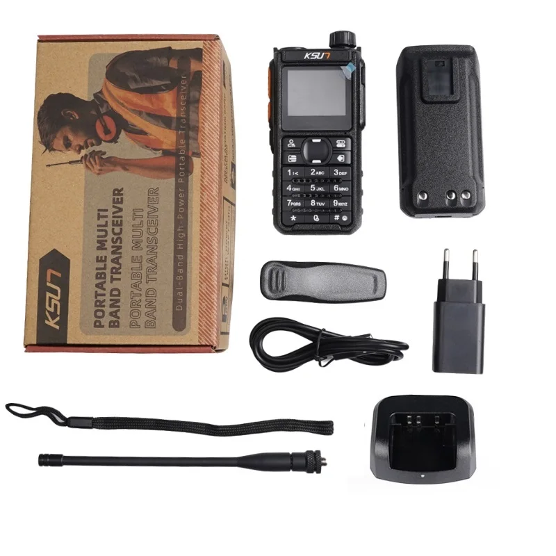 KSUN UV108D 5W Walkie Talkie daleki zasięg profesjonalny akumulatorowy skaner częstotliwości dekoder radiowy HF nadajnik-odbiornik radiowy