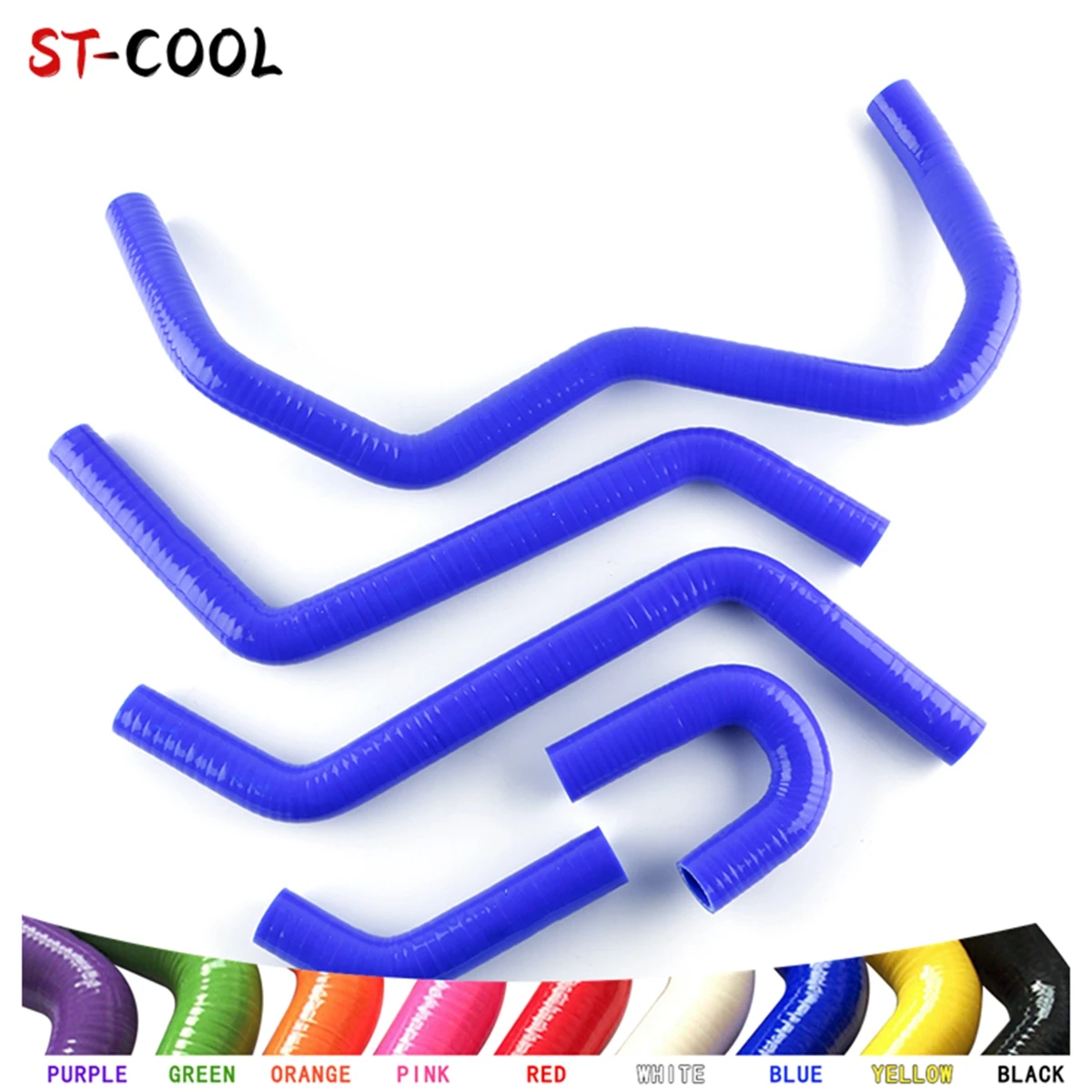 

For 2004-2008 Yamaha Rhino 660 YXR450 2005 2006 2007 ATV Radiator Rubber Hoses Silicone Tubes Kit Piping 5Pcs 11 Colors