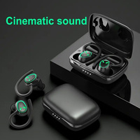 Wireless earphones, 50H gaming time fidelity stereo earphones, touch control, fast charging