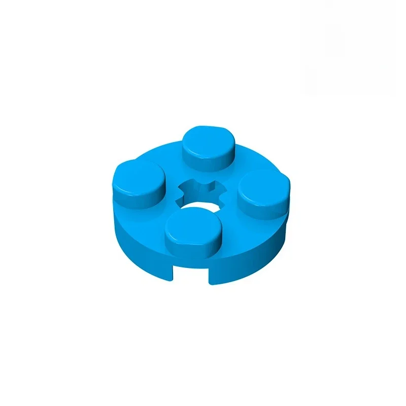 Gobrick – blocs de construction de 4032 plaques rondes 2x2 avec trou d'essieu, 10 pièces/lot, MOC assembler des particules, jouets éducatifs de bricolage pour enfants