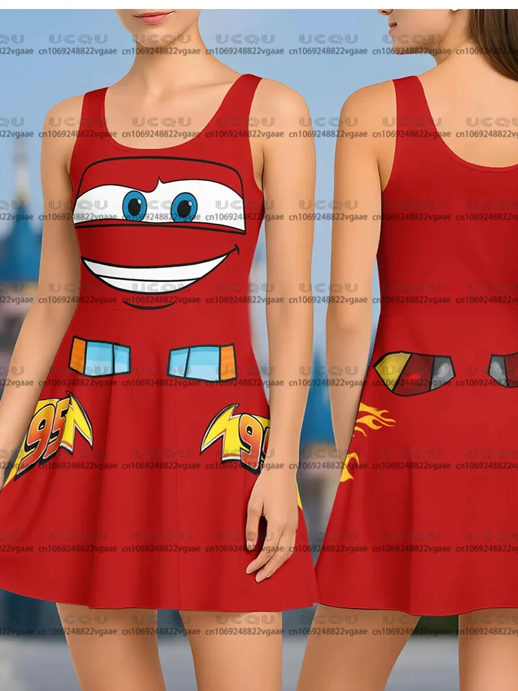 Mädchen MINISO Camisole Pixar T-Shirt Disney Sexy Rock Toy Story Tank Tee Toy Story Crop Top Geschenk Y2k Cosplay Kleid 95 McQueen