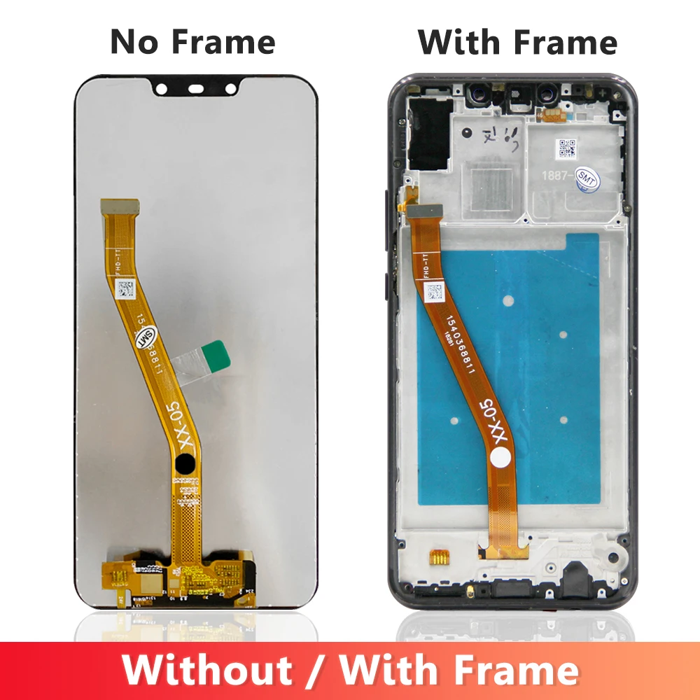 Nova 3 Screen with Frame for Huawei nova 3 PAR-LX1M PAR-LX9 Lcd Display Touch Screen Digitizer Assembly Replacement