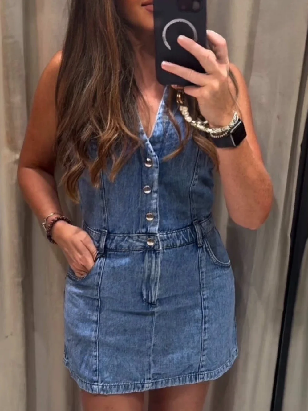 Y2K Halter Denim Minikleid Dam – Y2K Backless Halter Mini Dress Bewertung und Preis