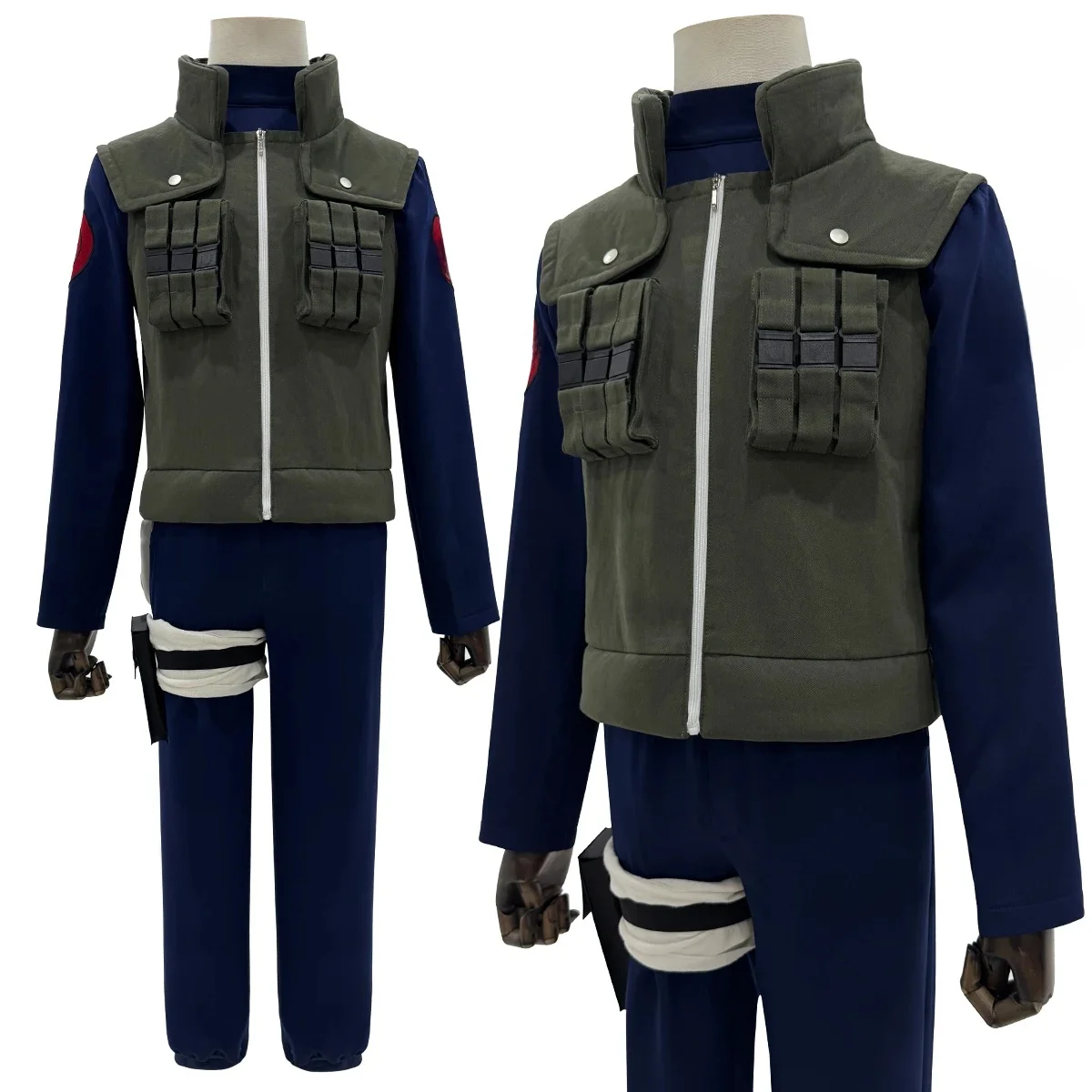 HOLOUN Anime Hatake Kakashi Cosplay Kostuum Vest T-shirt Broek Pouch Cos Conventie Gift Halloween Kerstmis - afbeelding 2