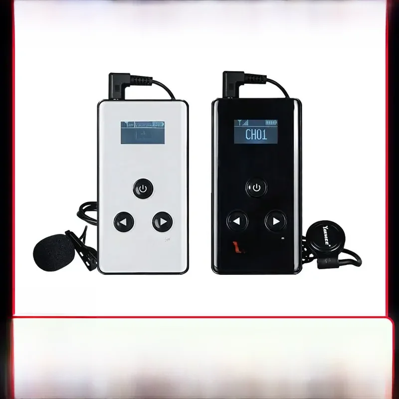 Bezprzewodowy system przewodnicka audio YARMEE z głośnikiem, odbiornikiem i nadajnikiem do użytku w kościołach, podczas podróży, szkoleń i tłumaczeń symultanicznych. — zdjęcie produktu 7