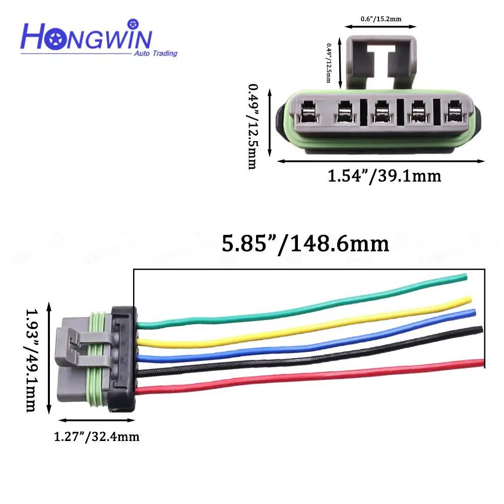 5Pin For High Power Fan Resistor Wire Harness Connector Plug For Chevy Trax 99595KW 95018066 52429971 94560526 15369330 15-8966