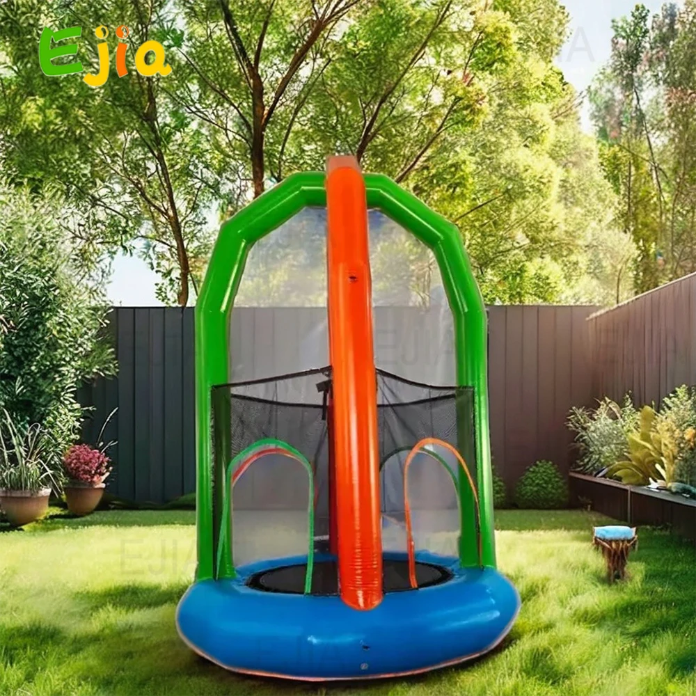 Kommerzielles aufblasbares Bungee-Sprungtrampolin mit 3,6 m Durchmesser und Netz, aufblasbares Bounce-Sprungtrampolin, Partyspiel für den Außenbereich/Innenbereich