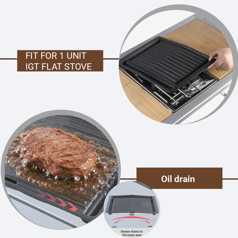 Pandatour Camping IGT Kocher 6500W Hohe Leistung Faltbar Windgeschützt 1-teiliger Tischkocher Grill Picknick Tragbarer Brenner – Detail 8