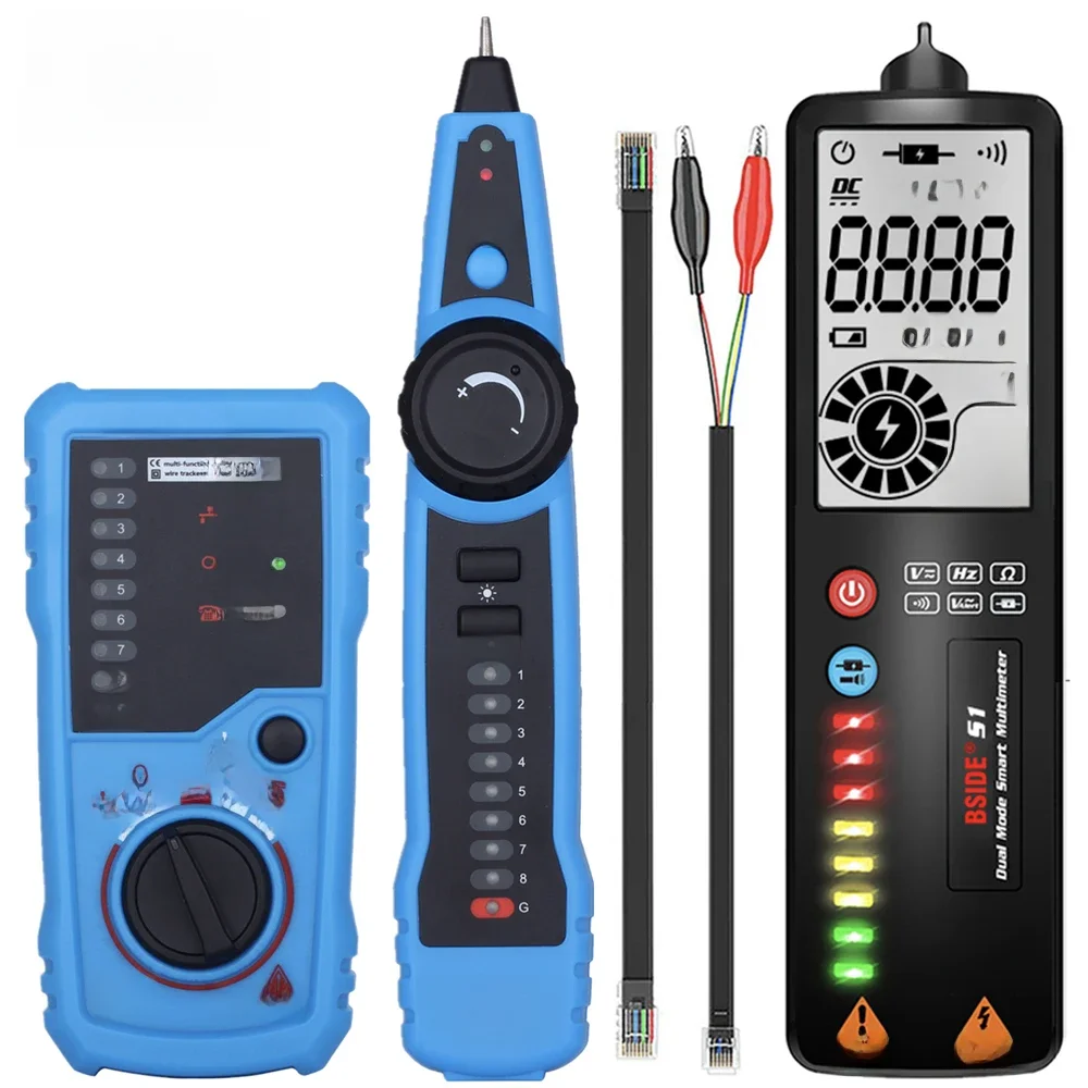BSIDE FWT11 Wysokiej jakości RJ11 RJ45 Cat5 Cat6 Śledzenie przewodów telefonicznych Tracer Toner Ethernet LAN Tester kabli sieciowych Wyszukiwarka linii — zdjęcie 2