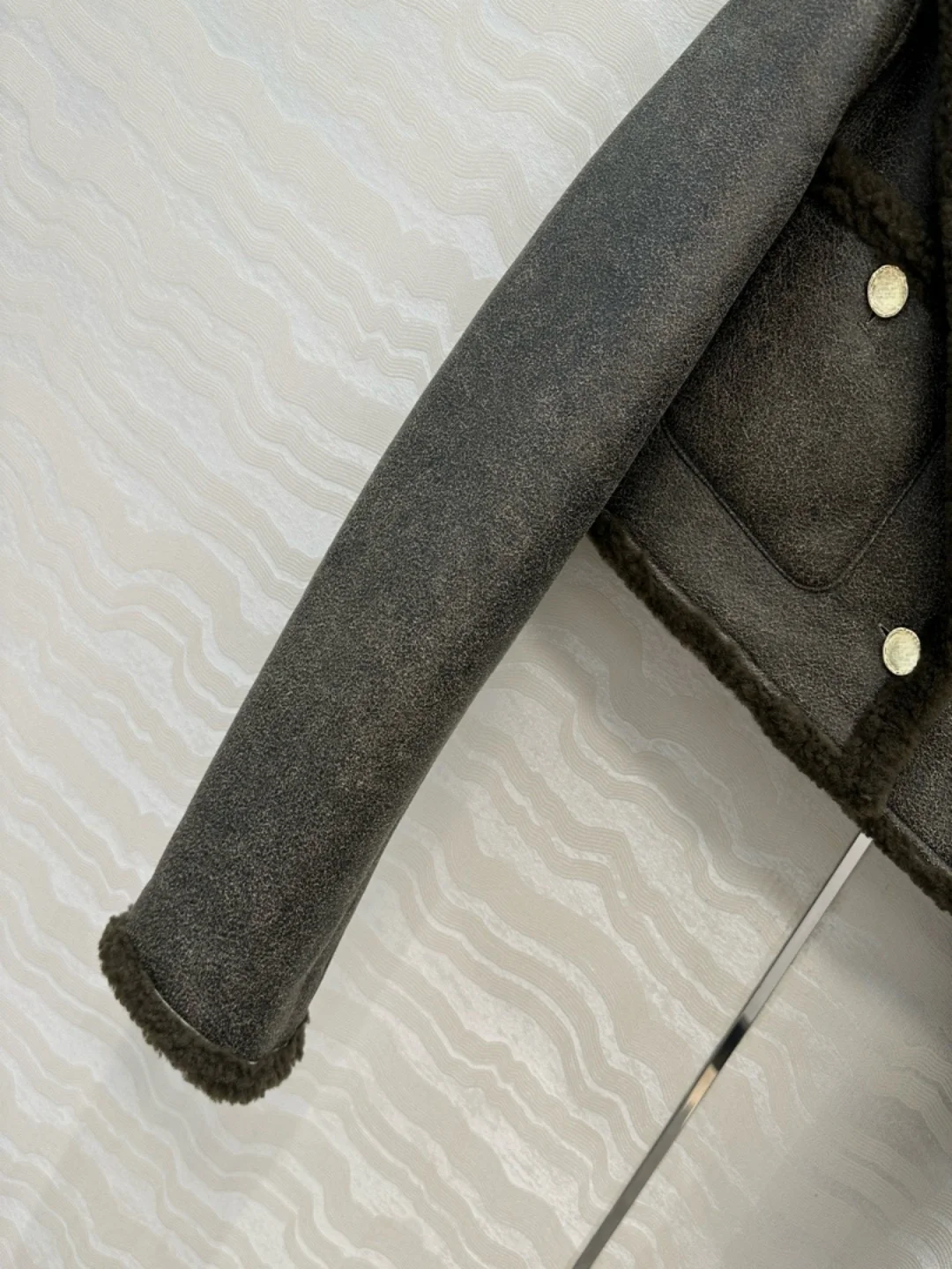 سترة قصيرة للنساء، معطف طيار عتيق، سترة من جلد الخراف المتعثرة، شيرلينغ تركي ممتاز