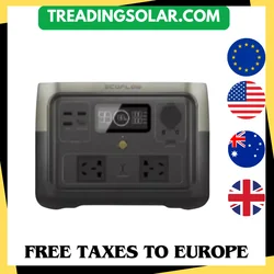 Электрическая портативная река 2 EcoFlow-series, генератор переменного тока для кемпинга, генератор солнечной батареи 300 В, батареи veFePO4, тенты montre, montre