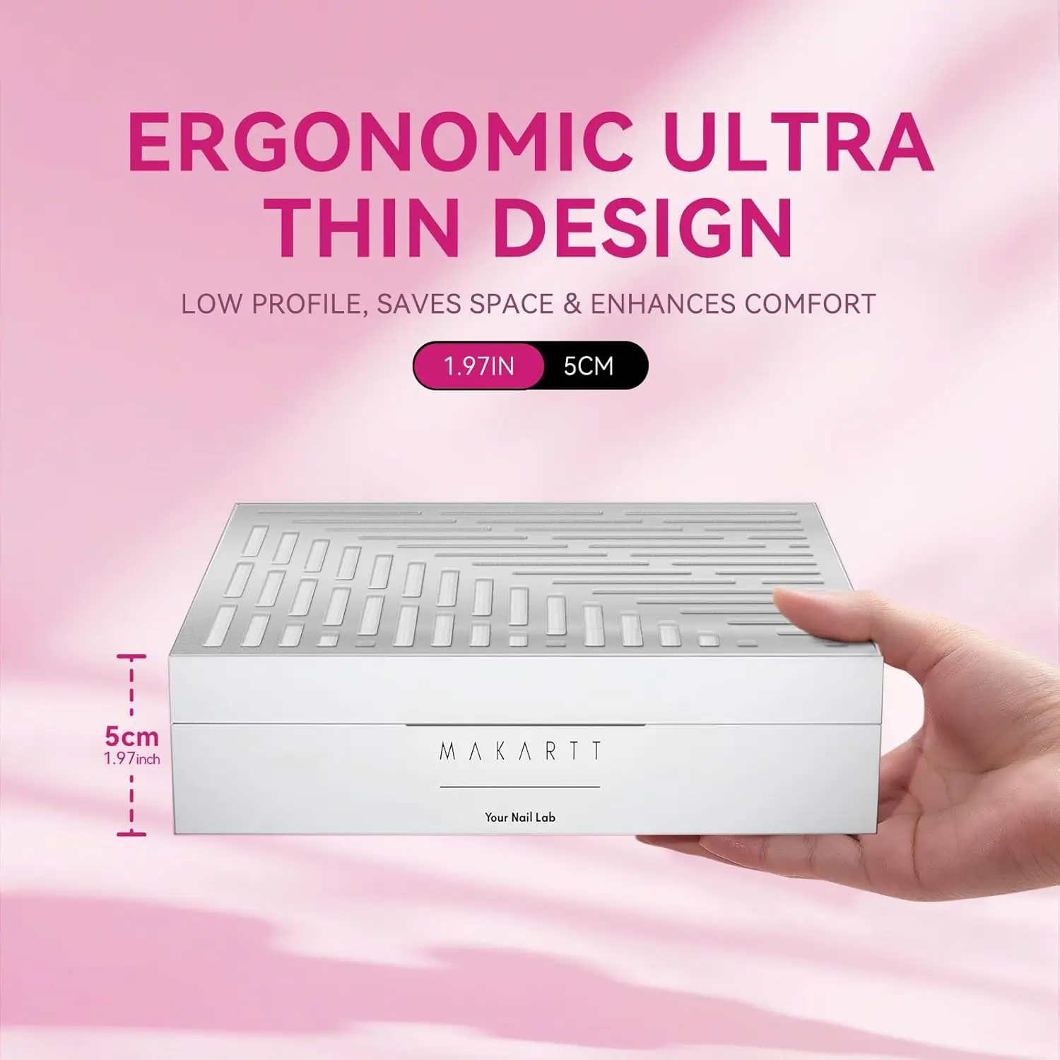 Makartt Rechargeable Nail Dust Collector - Machine Ultra Thin Nail Vacuum Dust Collector for Acrylic Nails Drills Portable SYMPH - Image 3