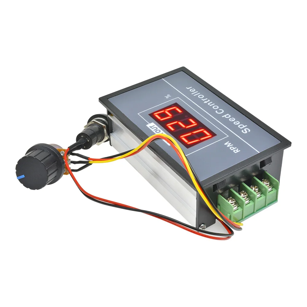 DC 6-60V 12V 24V 36V 48V 30A PWM DC Motor Speed Controller Regulator Motor Speed Controller with Start Stop Switch