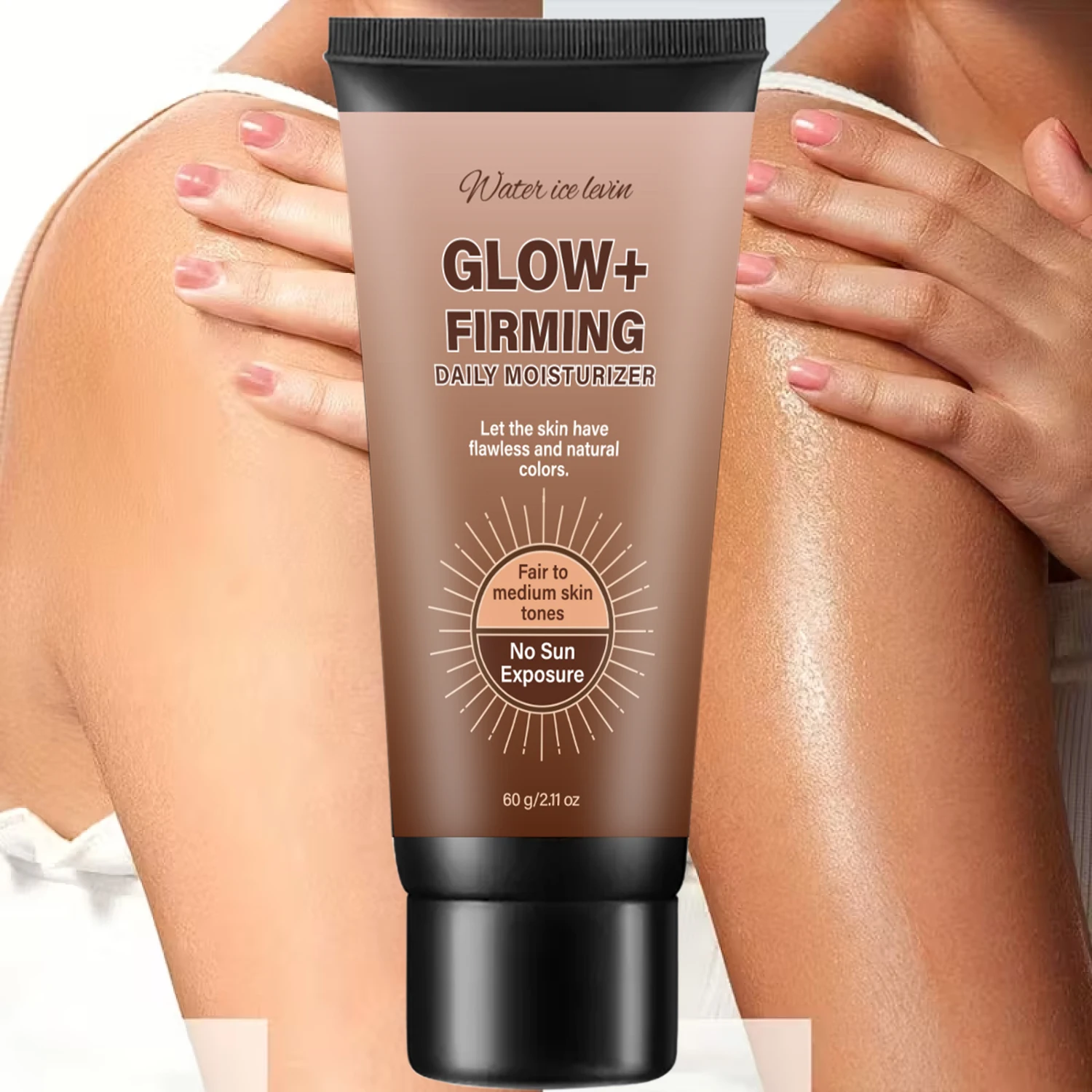 Sunless Self Tanning Cream Glow Firming Moisturizer Gradual Natural Bronzer For Fair Medium Skin Tone Whole Body Daily Care 60g