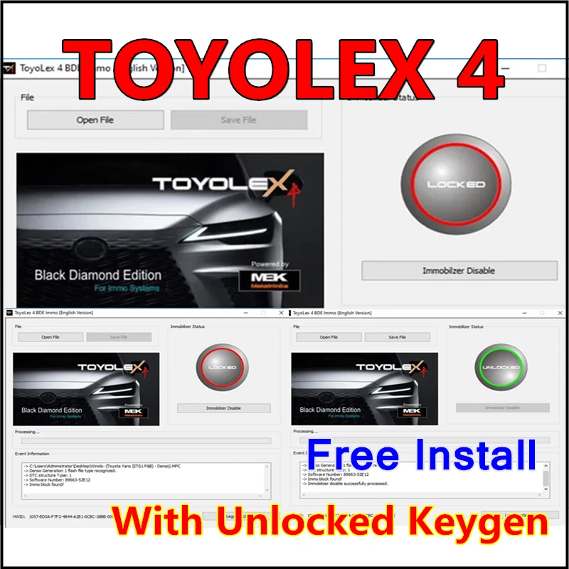 

New Toyolex 4 with Unlimited Keygen for Denso Lexus Maschera-mento Ad-blue Car D TC Software Tool PK Toyolex 3 for Unlimited PCs