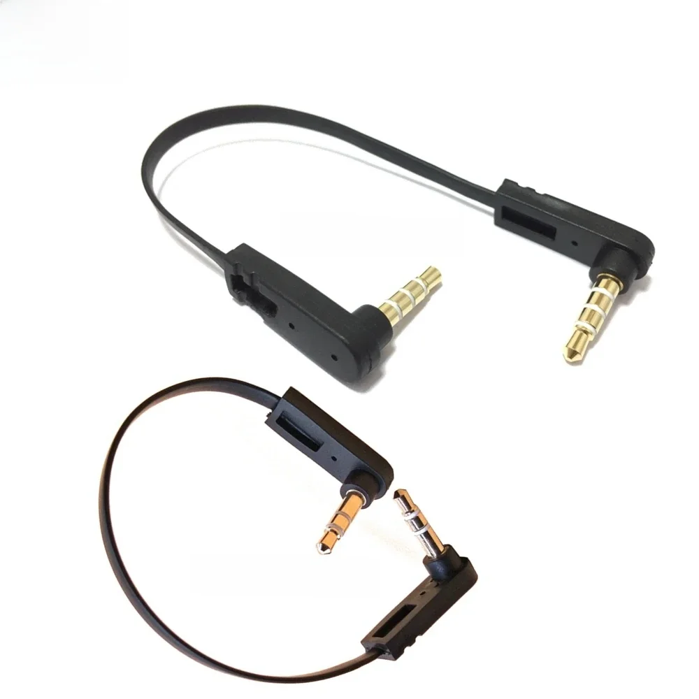 Kabel audio pomocniczy TRRS 3,5 mm (1/8 cala) z wtykiem kątowym 90 stopni, opcjonalnie 3 lub 4 sekcje. — zdjęcie produktu 7