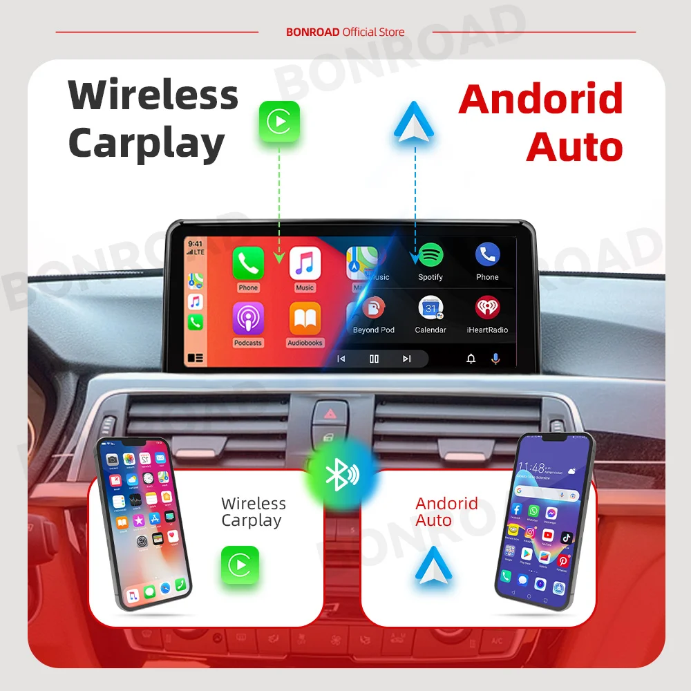 Wireless Carplay Multimedia Display Screen Android Auto Radio For BMW 1 2 3 4 Series F20 F21 F22 F30 F31 F32 F33 F34 F36 M4 F82