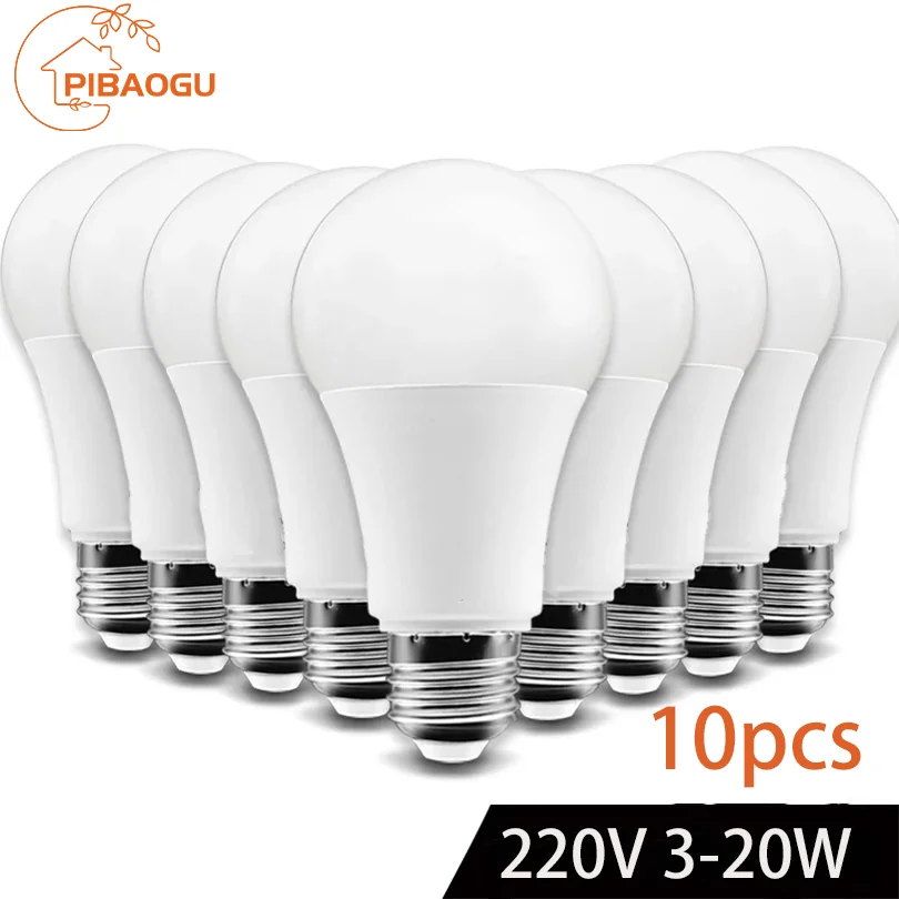 10pcs LED Bulb Lamps AC220V E27 E14 3W 6W 9W 12W 15W 18W 20W Lampada Bombilla Living Room Home Luminair AP 220V