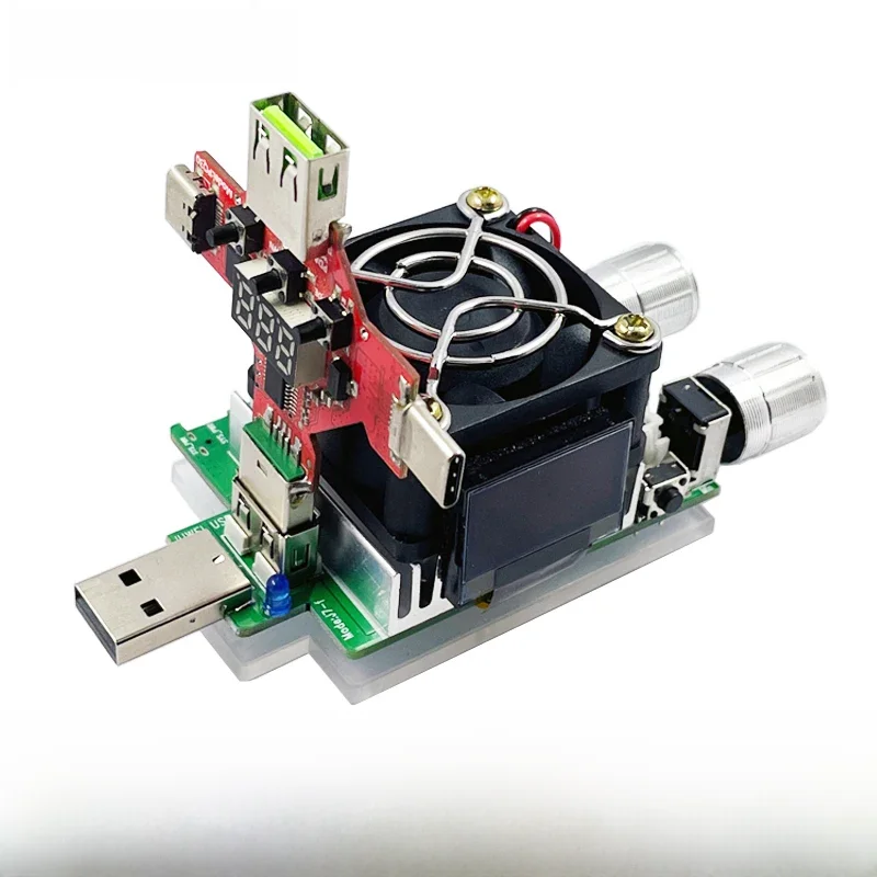 35W prąd stały podwójnie regulowany obciążenie + PD2.0/3.0 QC2.0/3.0 wyzwala szybkie napięcie USB Tester starzenia się rozładowania — zdjęcie 2