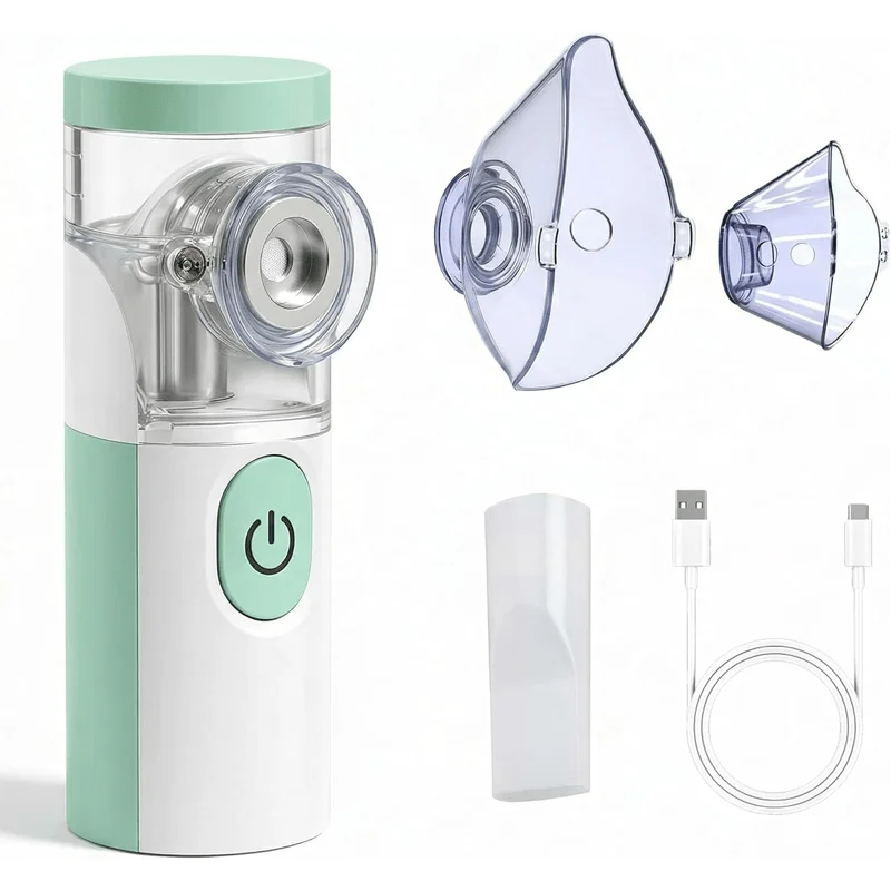 Tragbarer Mesh-Vernebler, leiser Handinhalator, Mikro-Feinnebel-Zerstäuber, USB-wiederaufladbar, Gesundheitsvernebler für Kinder und Erwachsene