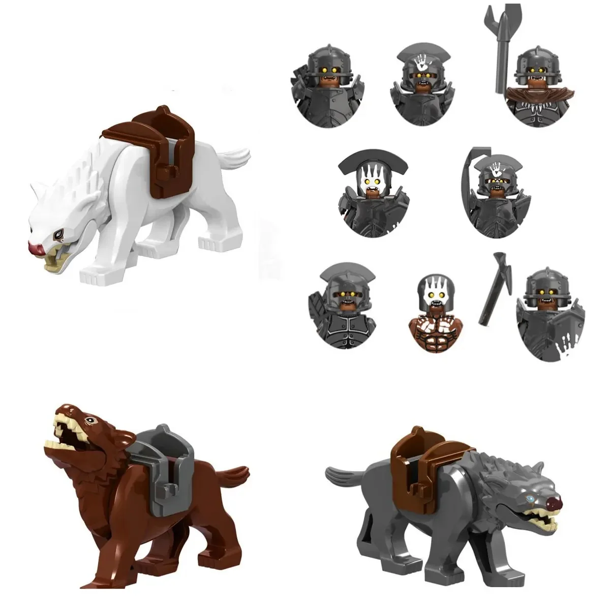 Jouets pour enfants films fantastiques classiques guards de personnages guerriers orc mini modèles blocs de construction cadeaux en gros pour les enfants