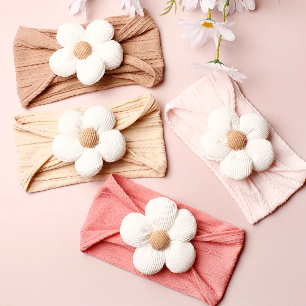 4pcs Ultra - Soft Nylon Baby Headbands with Charming Bow - Ideal for Newborns & Toddlers, All - Season Fashion Hair Accessories
