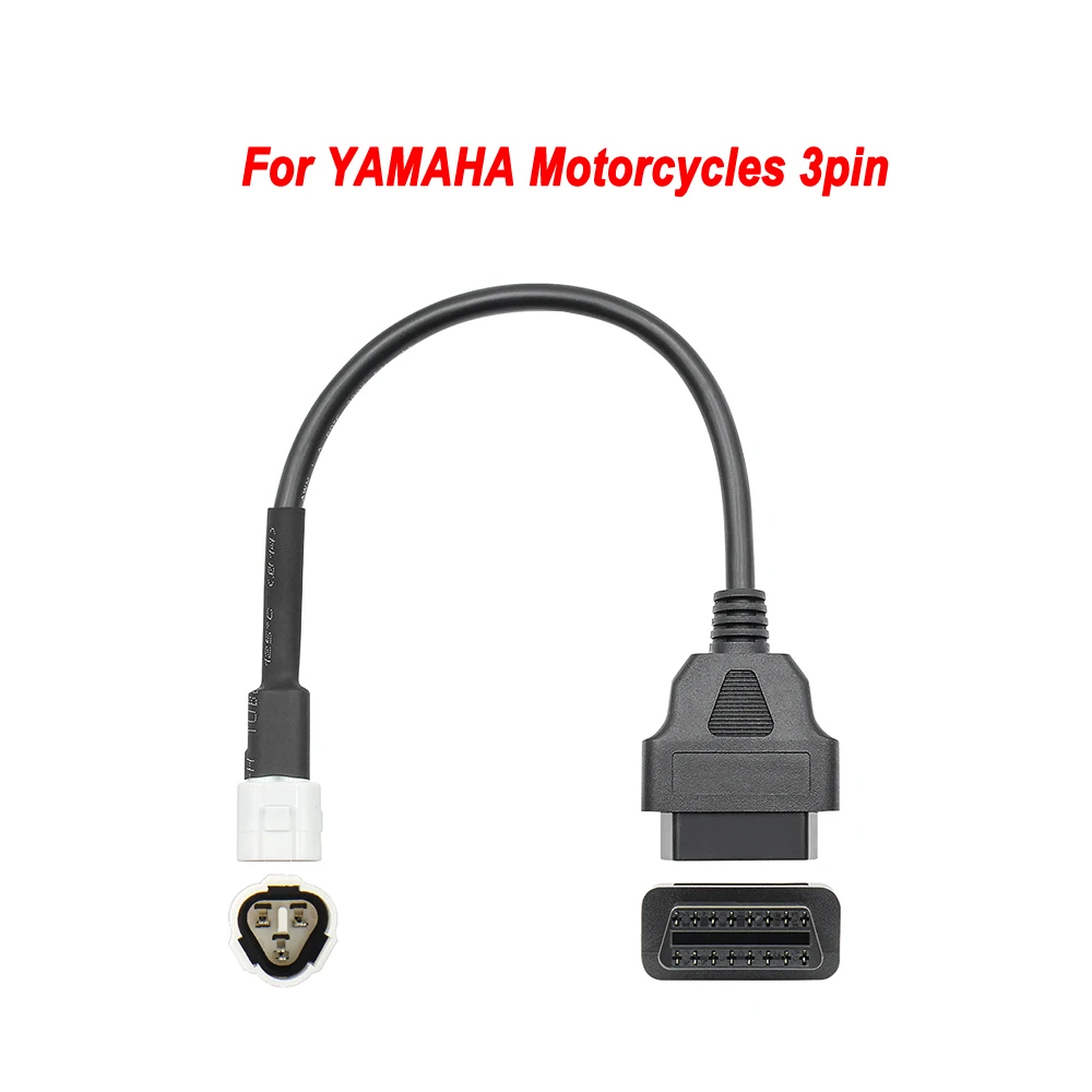 3 4 6 PIN Motorcycle OBD2 Diagnostics Connector For Yamaha 3PIN 4PIN For Honda 6Pin 3 IN 1 Motorbike OBD Plug Extension Adapter