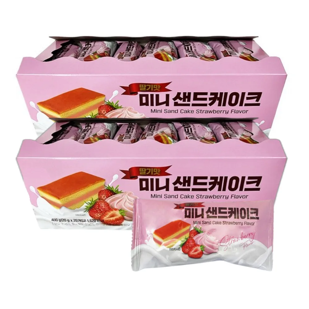 미니 샌드케이크 딸기맛 400g 2개