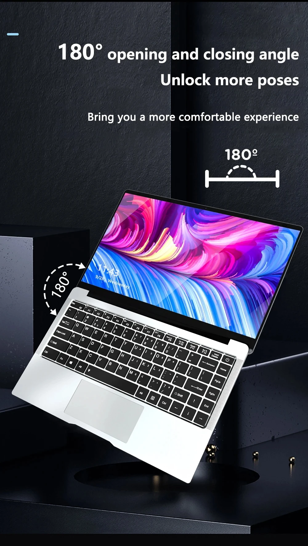 Xiaman 14.1'' Portable Windows 11 Pro Laptop Computer Intel Celeron 3855U/J3355 12GB DDR 256GB SSD Office Notebook Business Pc Laptops