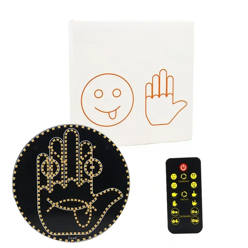 New Car Expression Finger Light with Remote Control Led Lighting Gesture Light Road Rage Middle Finger Gesture Palm Light