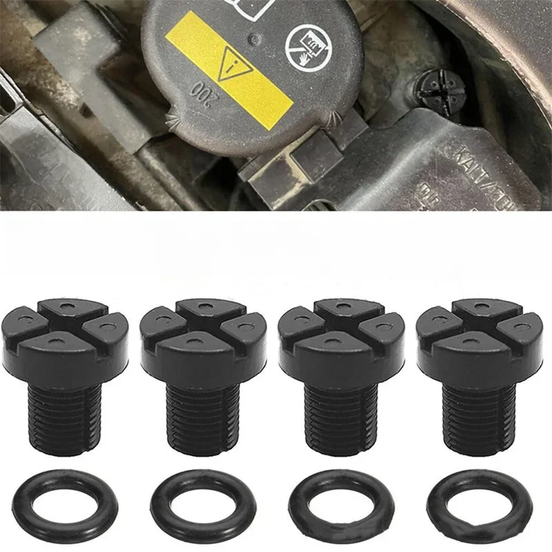 4 Stück Kühlmittel-Ausgleichsbehälter-Entlüfter 17111712788   Für BMW E46 E36 E39 E38 E90 E92 E30 Mini Cooper Kühlerschlauch Entlüftungsschraube