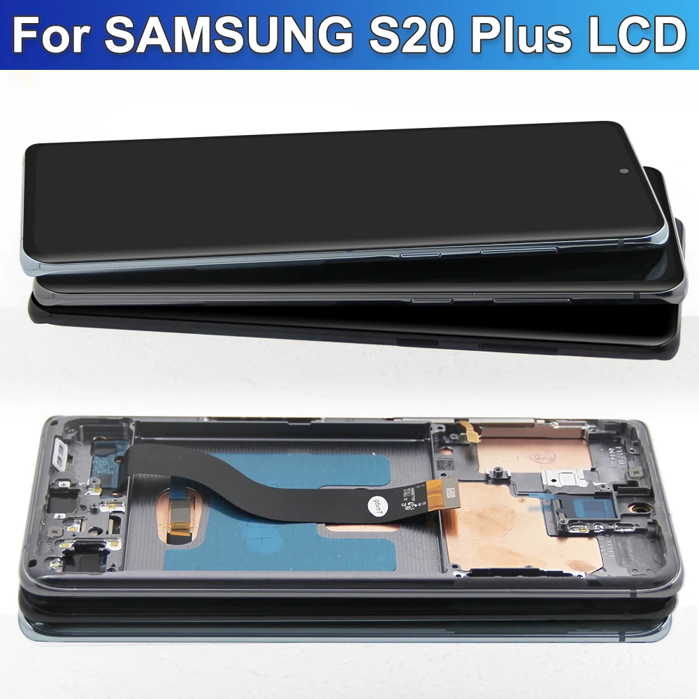 S20 G980F Display Screen with Fingerprint, for Samsung Galaxy S20+ S20Plus G985F Lcd Display Touch Screen Digitizer Assembly