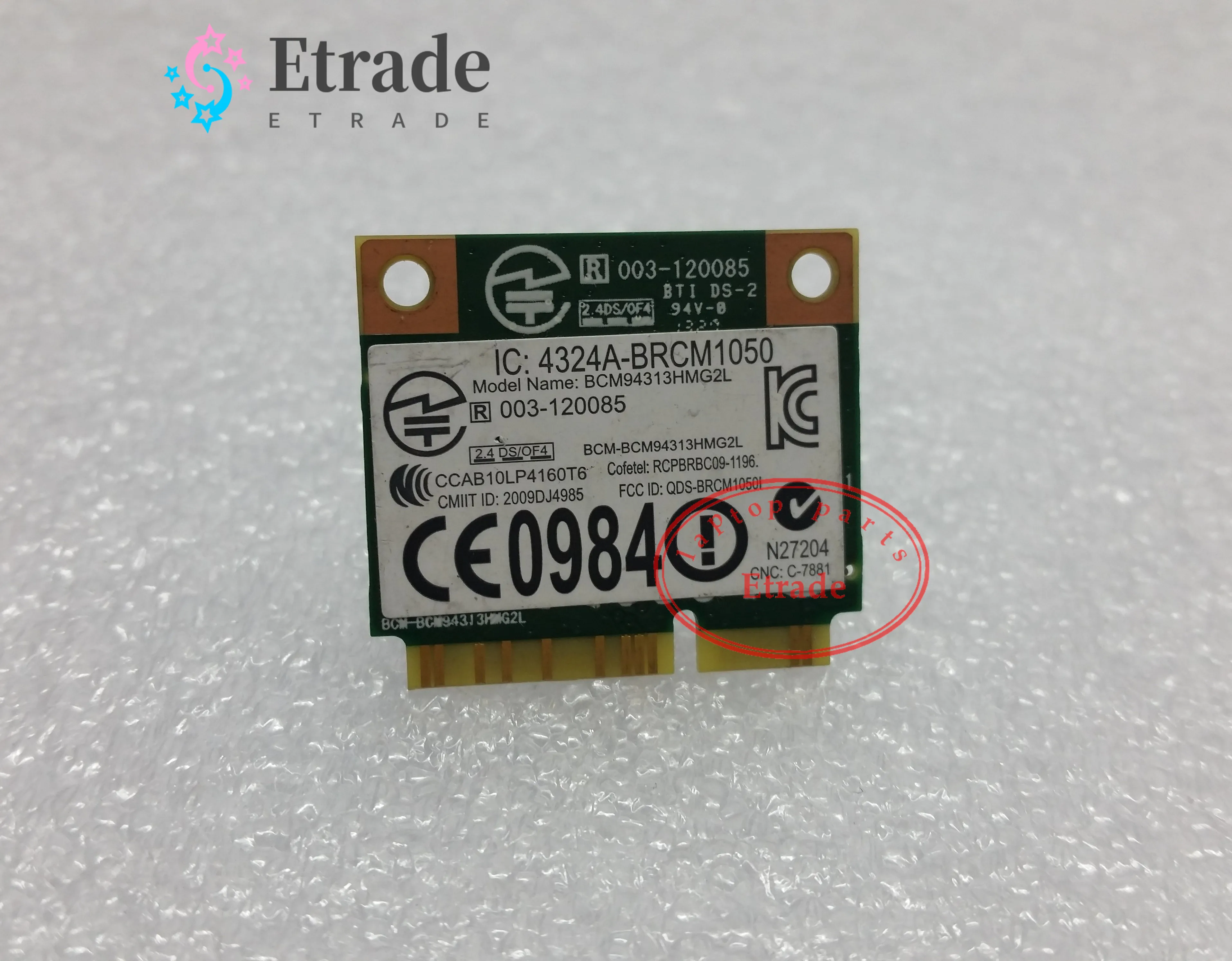 DW1504 BCM94313HMG2L 802.11 b/g/n Half-Height MINI PCI-E WiFi Card Wireless For E5530 E6330 E6430 E6230  086RR6