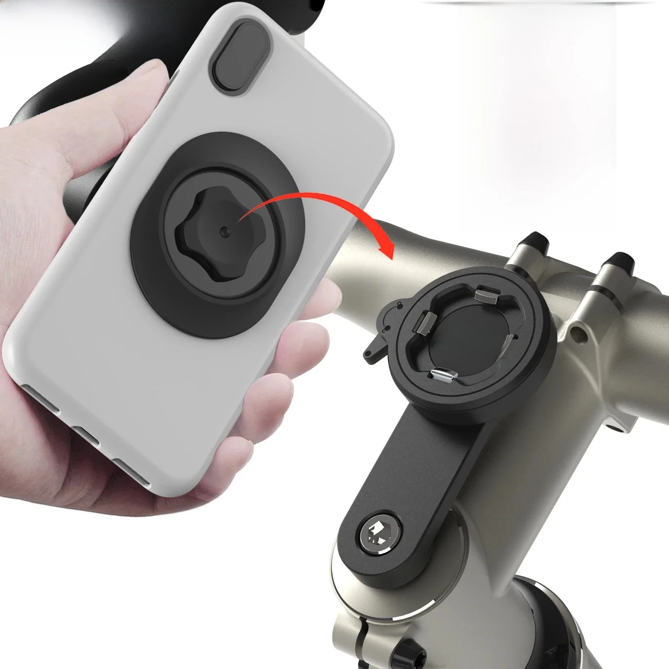 AliExpress sincetop Bicycle Mobile Phone Holder MTB Bike Stem Cap Smartphone Aluminum Mount Handlebar Quick Release