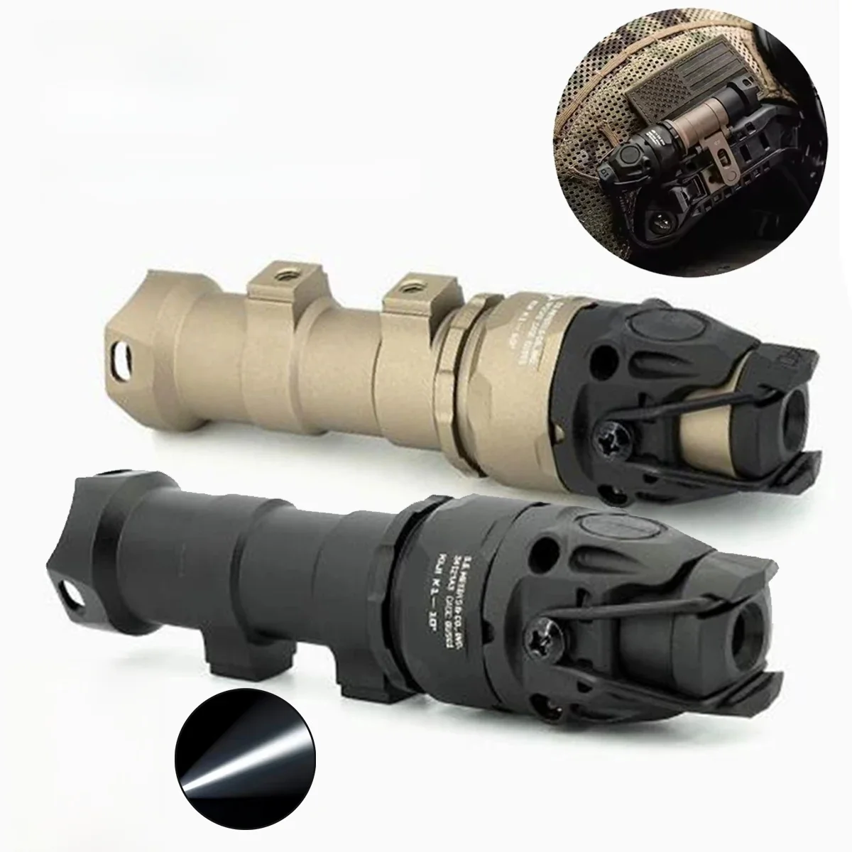 Tactique KIJI K10 IR lumière en aluminium CNC IR 850nm éclairage chasse Scout lumière K10 IR/LED lampe de poche ajustement MICH2000 ARC casque