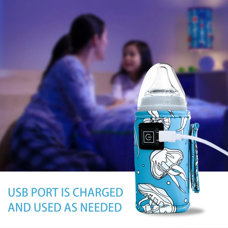 USB Baby Bottle Warmer Bag, Breast Milk Bottle Thermostat, Suitable for Universal Baby Bottles