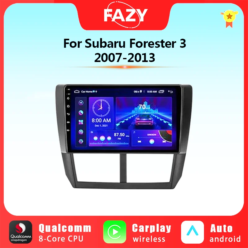 

FAZY Android 12 Carplay Car Radio For Subaru Forester 3 SH 2007-2013 For Impreza GH GE 2 Auto Multimedia Player GPS Head Unit