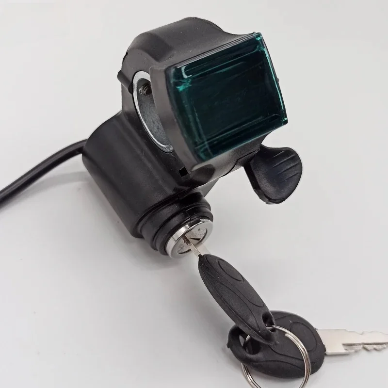 AliExpress NONE LED Thumb Throttle Accelerator Key Power Lock 5-99V Voltage Display Finger Turn for E-bike Scooter Bike Bicycle Accessories