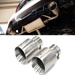 1 Pcs Matte Stainless Steel Car Exhaust Tip System Pipe Universal Exhaust Tip For VW GTI MK7 Golf7 Nozzle 60MM 63mm Muffler Tip