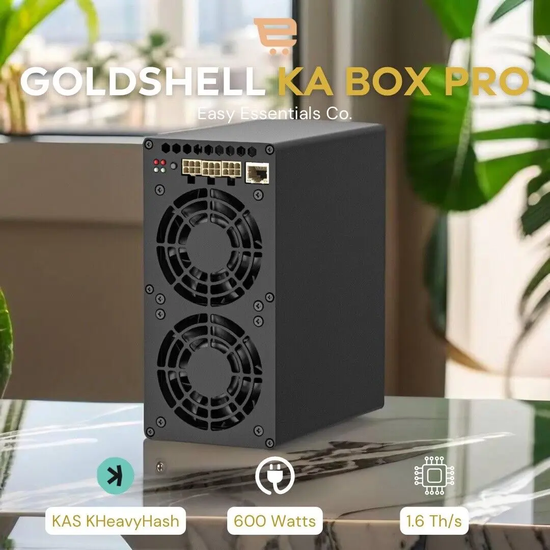 

TOP SALES BUY 5 GET 3 FREE GOLDSHELL KA BOX PRO KAS MINER 1.6TH/s 600W w/WiFi +PSU