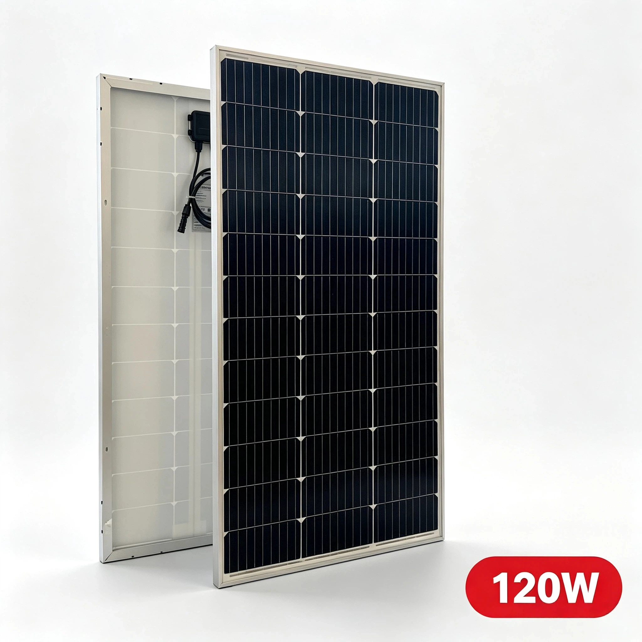 120W Starres Glas-Solarmodul, 23% Hoher Wirkungsgrad, Wasserdicht, Langlebiges Solarmodul für Außenbereich, Marine, Hausdach, Wohnmobil