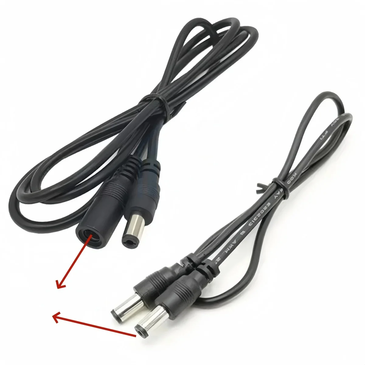 Przedłużacz zasilania DC Przedłużacz męski i żeński DC 5,5x2,1 mm 22AWG Zasilacz Kabel DC Okrągły otwór Kabel do ładowania DC — zdjęcie 2