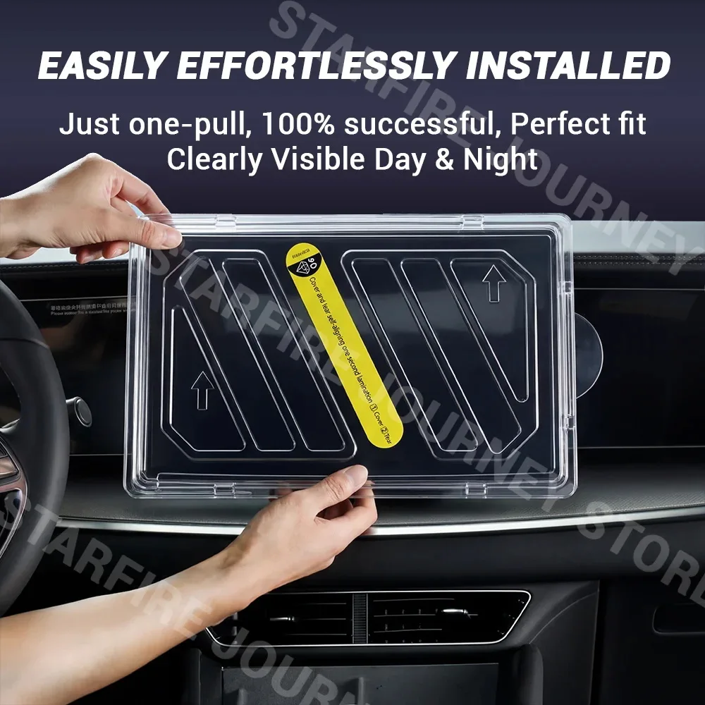 15.6 Inch Tempered Glass Screen Protector For BYD Sealion 07 2025+ Sealion 2026 HD Center Control Film Installation tool