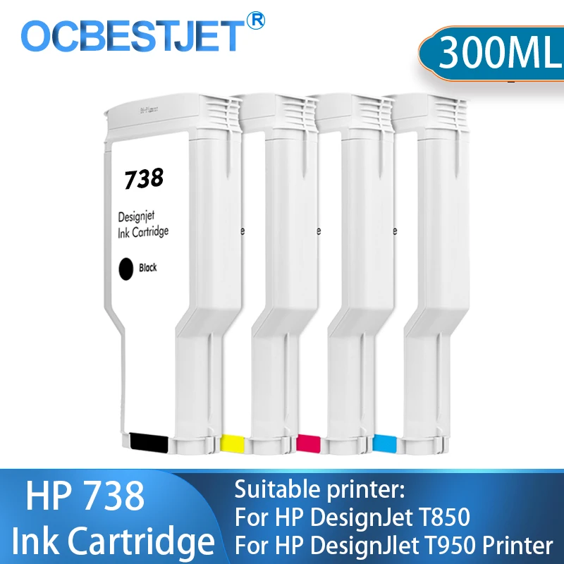 cartucho de tinta compativel hp 738 498n4a 676m6a 676m7a 676m8a impressora hp designjet t850 t950 300ml por pc 01