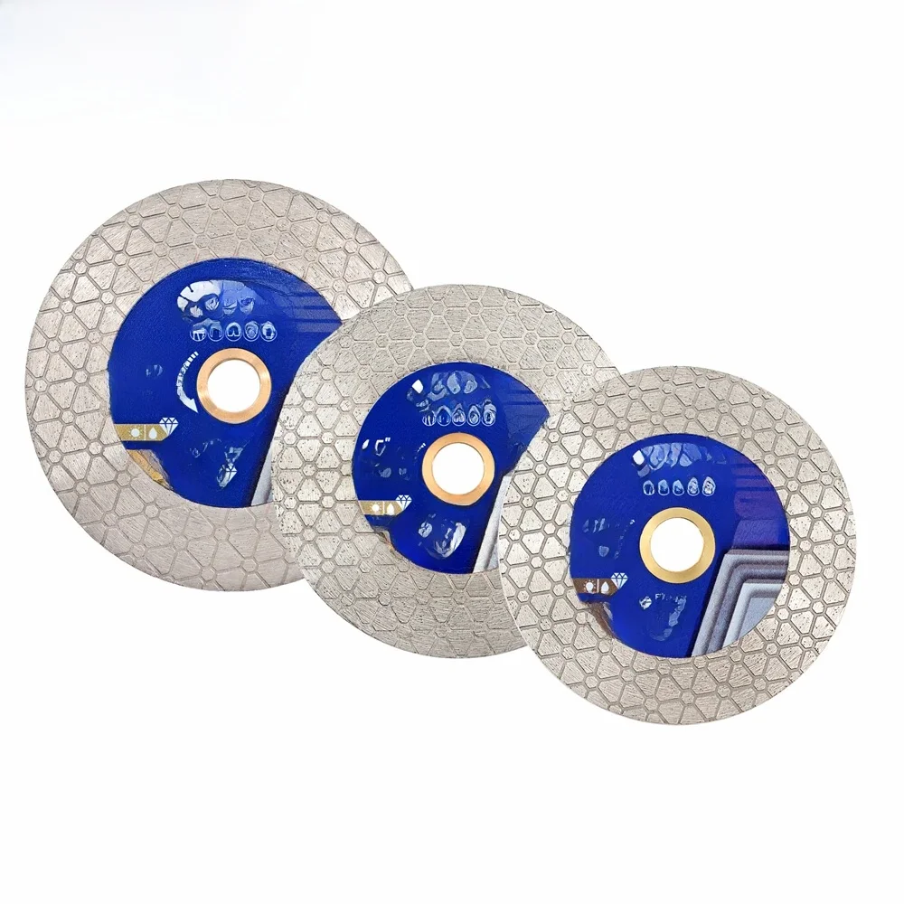 SHDIATOOL diamant disque de coupe 105/115/125mm Triangle Double face meule lame de scie carreaux de céramique porcelaine marbre