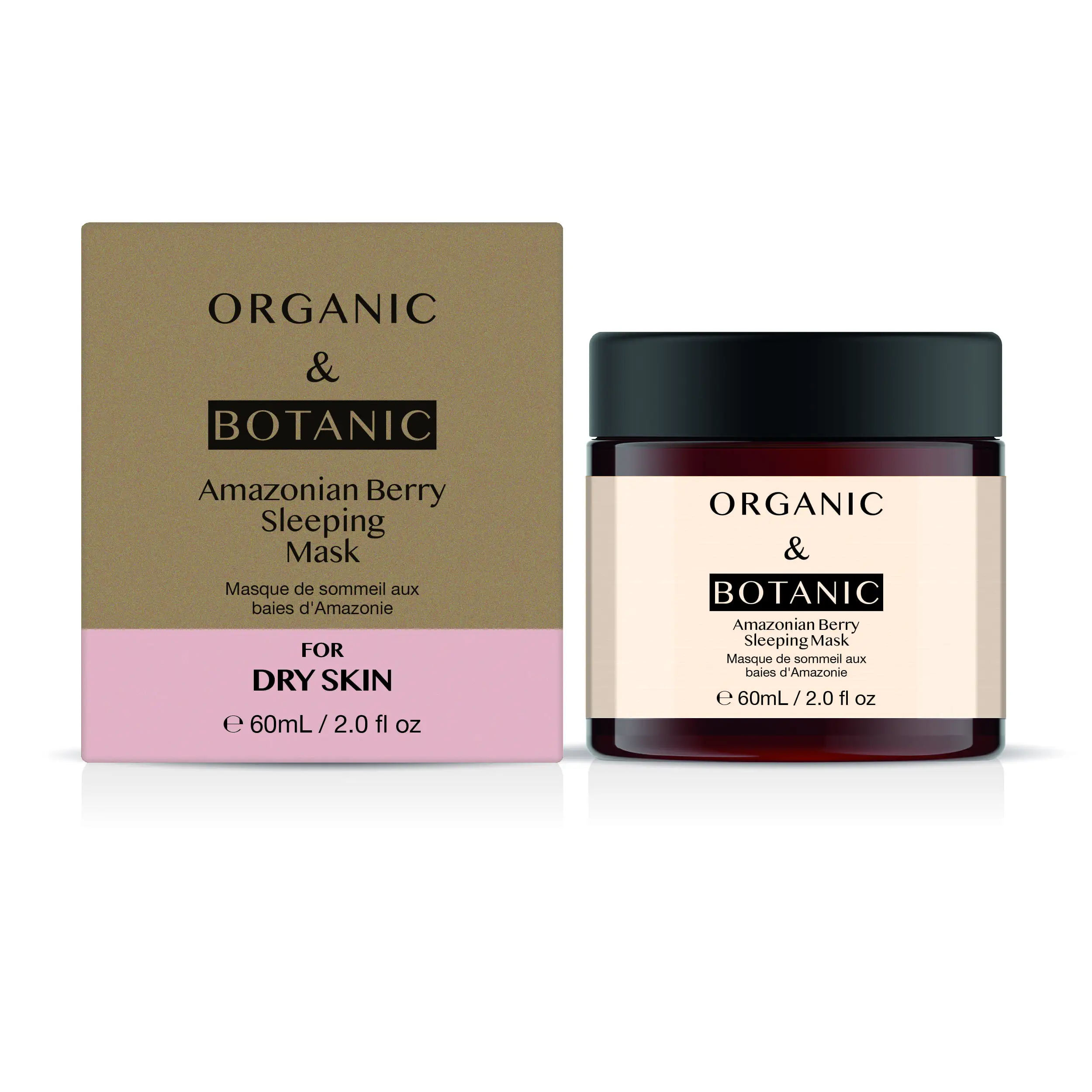 Organic & Botanic Amazonian Berry Sleeping Mask 60ml – Overnight Hydration & Repair – Revitalizing, Antioxidant-Rich Formula