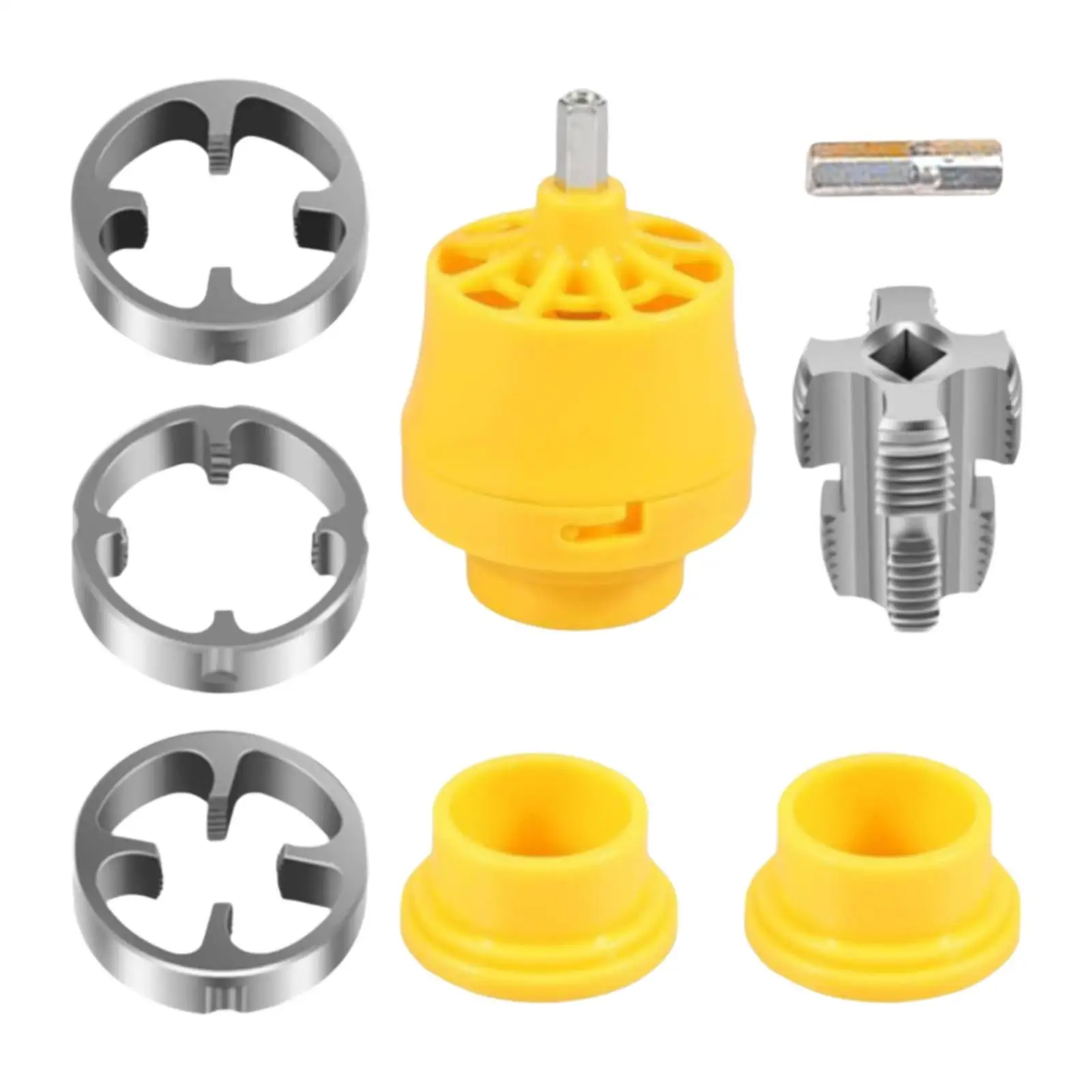 전기 드릴 호환 PVC 파이프 스레더 키트 PVC 스레드 메이커 도구 파이프 스레더 전문 스레딩 배관 도구